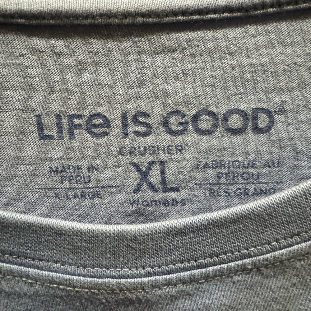 Life Is Good: women’s long sleeve Blue tee Shirt with Daisy Print size XL - Picture 6 of 8